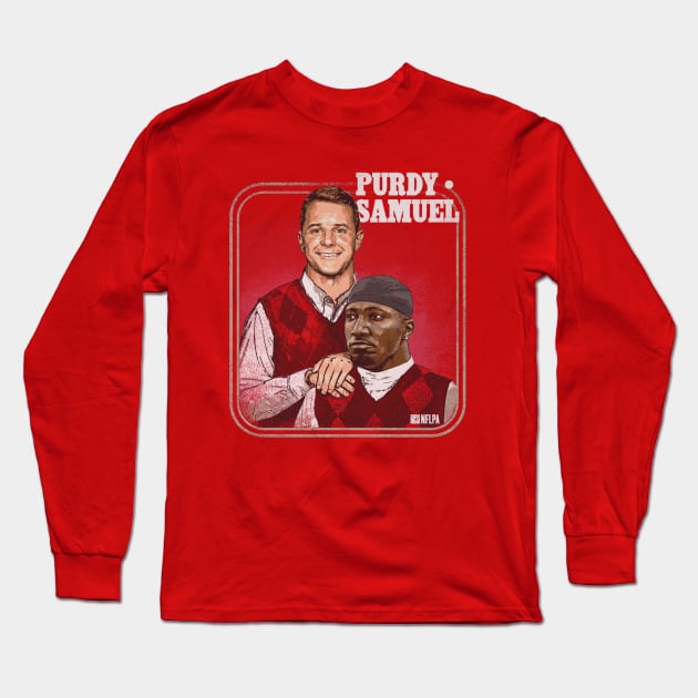 Brock Purdy & Deebo Samuel San Francisco Step Brothers Long Sleeve T-Shirt by ClarityMacaws